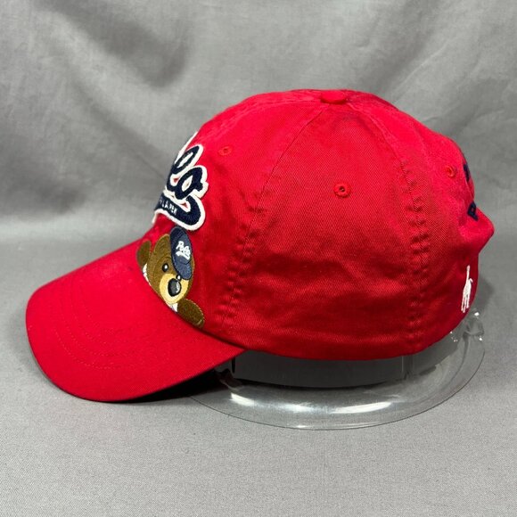 Polo Ralph Lauren Bear Strapback Hat Red White Pony Baseball Adjustable Dad Mens - Picture 4 of 16